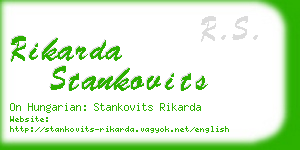 rikarda stankovits business card